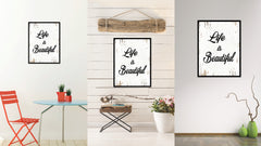 Life Is Beautiful Quote Saying Home Decor Wall Art Gift Ideas 111796