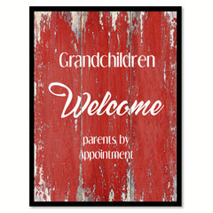 Grandchildren Welcome Quote Saying Gift Ideas Home Decor Wall Art