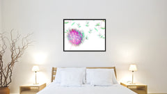Pink Dandelion Flower Framed Canvas Print Home Décor Wall Art