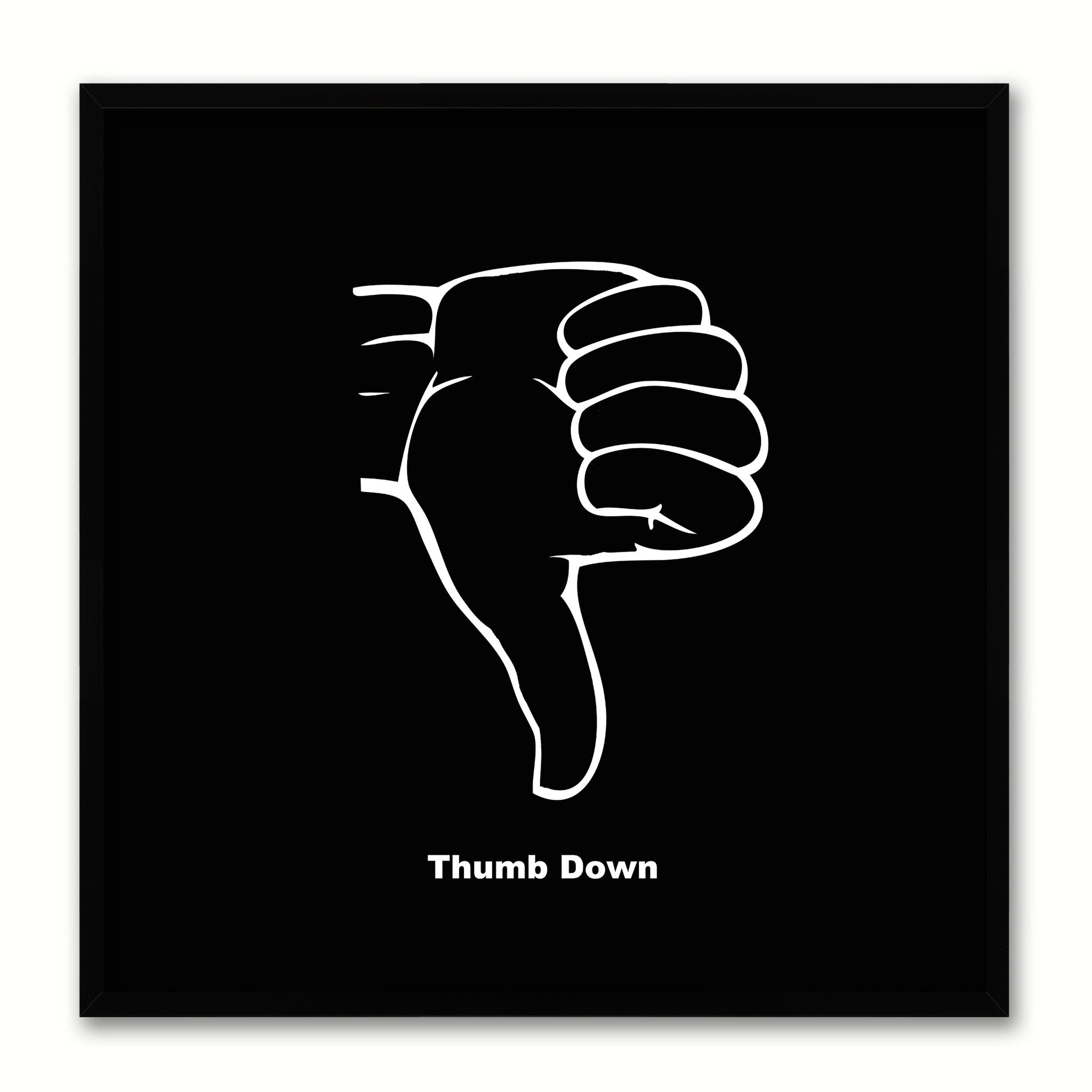 Thumbs Down Social Media Icon Canvas Print Picture Frame Wall Art Home Decor