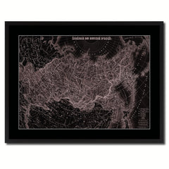 Russia Siberia Vintage Vivid Sepia Map Canvas Print, Picture Frames Home Decor Wall Art Decoration Gifts