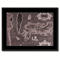 Japan Vintage Vivid Sepia Map Canvas Print, Picture Frames Home Decor Wall Art Decoration Gifts