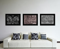 Japan Vintage Vivid Sepia Map Canvas Print, Picture Frames Home Decor Wall Art Decoration Gifts
