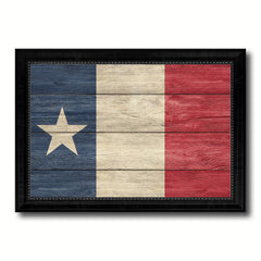 Texas Dodson Historical Flag Texture Canvas Print with Black Picture Frame Gift Ideas Home Decor Wall Art