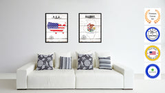 Illinois State Flag Gifts Home Decor Wall Art Canvas Print Picture Frames