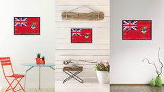 Canadian Red Ensign City Canada Country Flag Vintage Canvas Print with Black Picture Frame Home Decor Wall Art Collectible Decoration Artwork Gifts