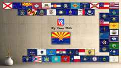 Arizona State Flag Vintage Canvas Print with Black Picture Frame Home DecorWall Art Collectible Decoration Artwork Gifts