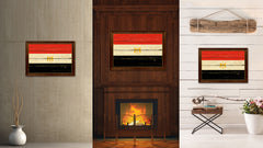 Egypt Country Flag Vintage Canvas Print with Brown Picture Frame Home Decor Gifts Wall Art Decoration Artwork