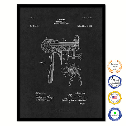 1899 Cork Puller Old Patent Art Print on Canvas Custom Framed Vintage Home Decor Wall Decoration Great for Gifts