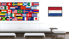 Netherlands Country National Flag Vintage Canvas Print with Picture Frame Home Decor Wall Art Collection Gift Ideas