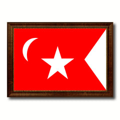 South Carolina Secession US Historical Civil War Military Flag Canvas Print with Brown Picture Frame Home Decor Wall Art Gift Ideas