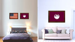 Phoenix City Arizona State Flag Canvas Print Brown Picture Frame
