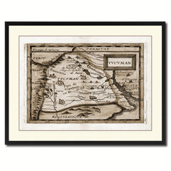 Tucuman Argentina Buenos Aires Vintage Sepia Map Canvas Print, Picture Frame Gifts Home Decor Wall Art Decoration
