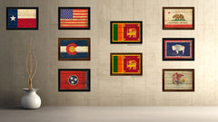 Sri Lanka Country Flag Vintage Canvas Print with Black Picture Frame Home Decor Gifts Wall Art Decoration Artwork