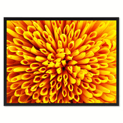 Yellow Chrysanthemum Flower Framed Canvas Print Home Décor Wall Art