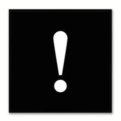 Exclamation Social Media Icon Canvas Print Picture Frame Wall Art Home Decor