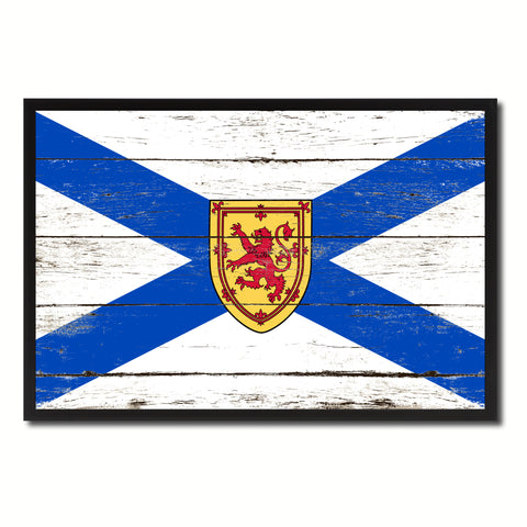 Nova Scotia Province City Canada Country Flag Vintage Canvas Print with Black Picture Frame Home Decor Wall Art Collectible Decoration Artwork Gifts