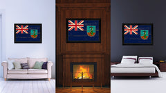 Montserrat Country Flag Vintage Canvas Print with Black Picture Frame Home Decor Gifts Wall Art Decoration Artwork