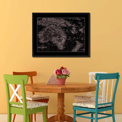 New Zealand Oceania Australia Vintage Vivid Sepia Map Canvas Print, Picture Frames Home Decor Wall Art Decoration Gifts