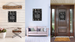 We are on lake time Motivational Quote Saying Canvas Print with Picture Frame Home Decor Wall Art