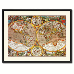 Macro Closeup Vintage Antique Map Wall Art Home Decor Gift Ideas Canvas Print Custom Picture Frame