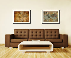 Johann Baptist Homann Vintage Antique Map Wall Art Home Decor Gift Ideas Canvas Print Custom Picture Frame
