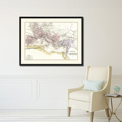 Constantine Empire Vintage Antique Map Wall Art Home Decor Gift Ideas Canvas Print Custom Picture Frame