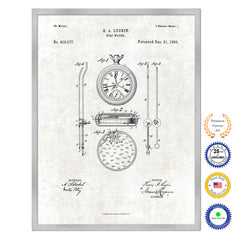 1889 Stop Watch Old Patent Art Print on Canvas Custom Framed Vintage Home Decor Wall Decoration Great for Gifts