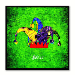 Joker Green Canvas Print Black Frame Kids Bedroom Wall Home Décor