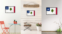 Magnolia City Mississippi State Flag Vintage Canvas Print with Black Picture Frame Home Decor Wall Art Collectible Decoration Artwork Gifts