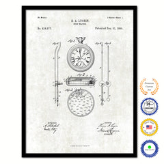 1889 Stop Watch Old Patent Art Print on Canvas Custom Framed Vintage Home Decor Wall Decoration Great for Gifts