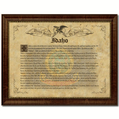 Idaho Vintage History Flag Canvas Print, Picture Frame Gift Ideas Home Décor Wall Art Decoration