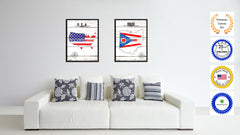 Ohio State Flag Gifts Home Decor Wall Art Canvas Print Picture Frames