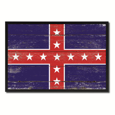 Army of Tennessee Military Flag Vintage Canvas Print with Picture Frame Home Decor Man Cave Wall Art Collectible Decoration Artwork Gifts