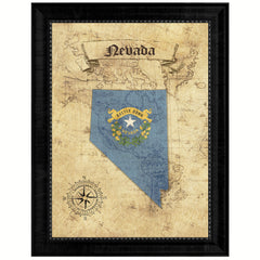Nevada State Vintage Map Gifts Home Decor Wall Art Office Decoration