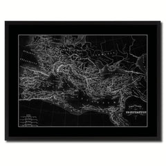 Constantine EmpireVintage Monochrome Map Canvas Print, Gifts Picture Frames Home Decor Wall Art