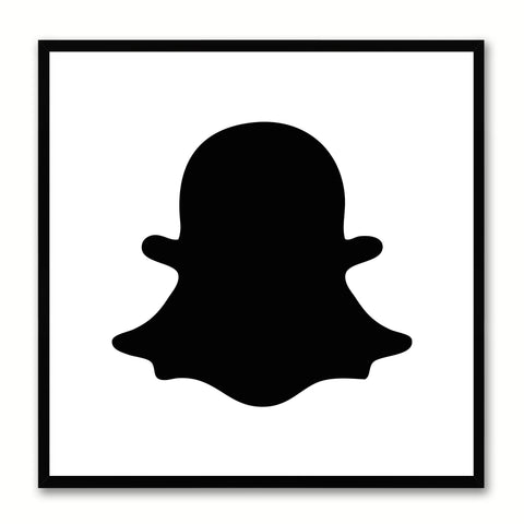 Snapchat Social Media Icon Canvas Print Picture Frame Wall Art Home Decor
