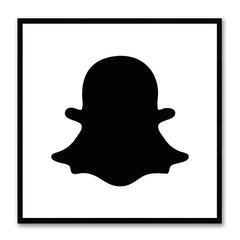 Snapchat Social Media Icon Canvas Print Picture Frame Wall Art Home Decor