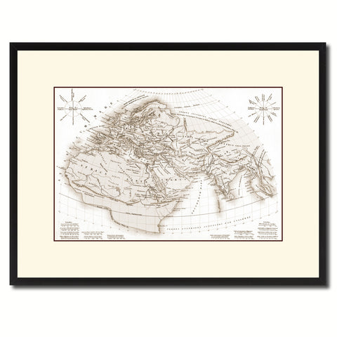 World In The Time Of Ptolomy Vintage Sepia Map Canvas Print, Picture Frame Gifts Home Decor Wall Art Decoration