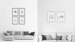 1878 Dessert Maker Old Patent Art Print on Canvas Custom Framed Vintage Home Decor Wall Decoration Great for Gifts