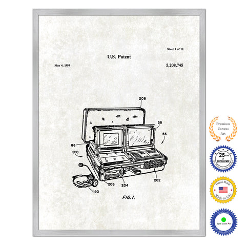 1993 Multimedia interface and method for computer system Old Patent Art Print on Canvas Custom Framed Vintage Home Decor Wall Decoration Great for Gifts