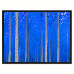 Autumn Tree Blue Landscape Photo Canvas Print Pictures Frames Home Décor Wall Art Gifts