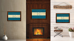 Honduras Country Flag Vintage Canvas Print with Brown Picture Frame Home Decor Gifts Wall Art Decoration Artwork