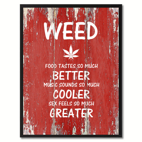 Weed Adult Quote Saying Gift Ideas Home Décor Wall Art