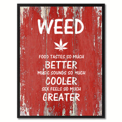 Weed Adult Quote Saying Gift Ideas Home Décor Wall Art