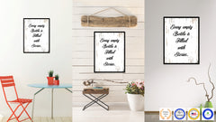Every Empty Bottle Is Filled With Stories Quote Saying Canvas Print with Picture Frame