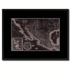 Mexico Vintage Vivid Sepia Map Canvas Print, Picture Frames Home Decor Wall Art Decoration Gifts