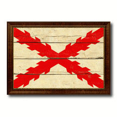 Spanish Ensign Spain Royal War Military Flag Vintage Canvas Print with Brown Picture Frame Gifts Ideas Home Decor Wall Art Decoration