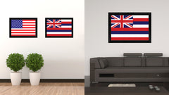 Hawaii State Flag Canvas Print with Custom Black Picture Frame Home Decor Wall Art Decoration Gifts