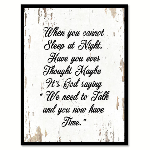 When You Cannot Sleep At Night Quote Saying Gift Ideas Home Decor Wall Art 111626